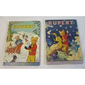 Vintage Original Rupert Daily Express Annual Book Lot of 2 : 1974, 1979